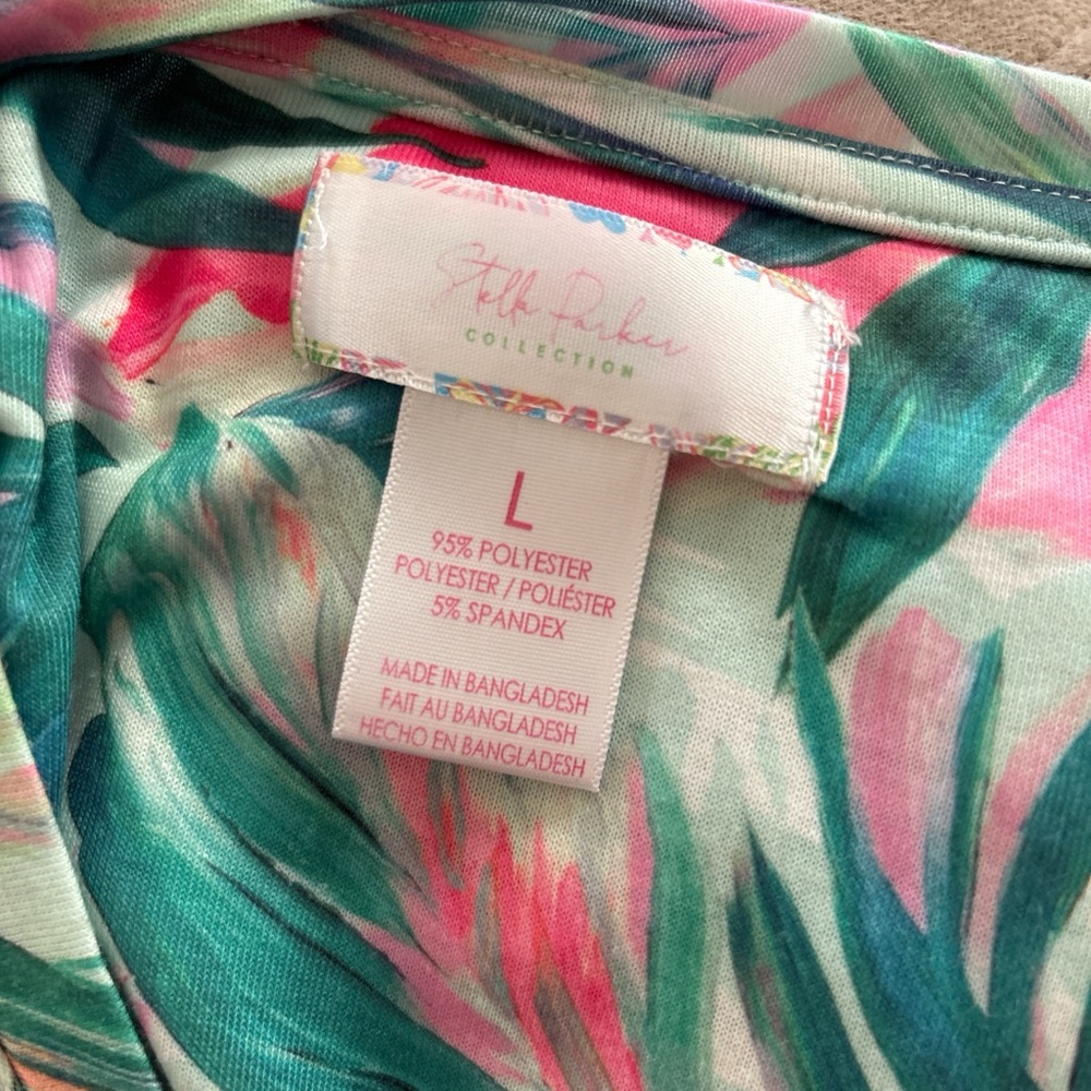 Stella Parker Collection top blouse. Tropical leaves. - Picture 7 of 8